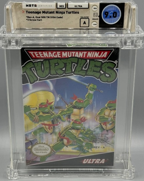 Share Teenage Mutant Ninja Turtles Nintendo NES Oval SOQ Sealed New WATA 9.0 A Graded